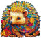 Funnli Holzpuzzles für Erwachsene und Kinder,Einzigartige Tierförmige Holz-Puzzle (Kluger Igel), Puzzle aus Tierteilen