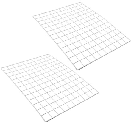 HAWILLOSCH 2pcs Wire Mesh Grid Wall Art Home Decoration Panel Iron Wire Grid Photo Display Frame for Artwork Multi-functional Storage Rack