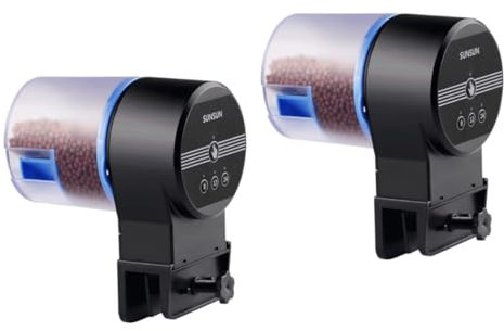 ORFOFE 2 Stücke Automatische Fisch Feeder Für Aquarium Auto Feeder Timer Lebensmittel Fütterung Einstellbare Outlet Für Garnelen Schildkröte Tank