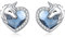 VONALA Einhorn Ohrringe Mädchen 925 Sterling Silber Kristall Herz Ohrstecker Schmuck Geschenke für Damen Kinder (Blau)