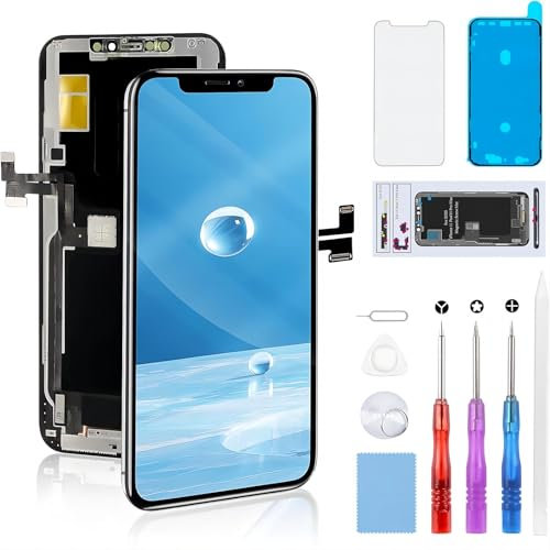 Moautodc Display für iPhone 11 Pro Max Bildschirm Ersatz 6.5 LCD 11 Pro Max Display FHD 3D Touchscreen Digitizer Rahmen Montage und Reparaturkits (Modell A2161, A2220, A2218)