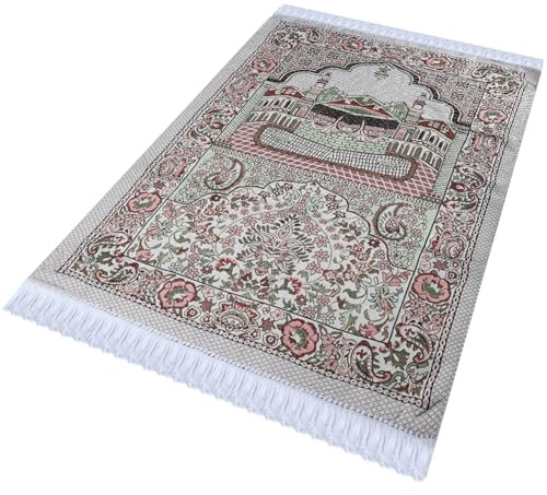 Risipu Muslim Prayer Rug,Portable Prayer Mat for Praying Men, Women, and Kids, Prayer Set, Prayer Rugs Islam,Eid Ramadan Gift,Soft and Luxury (TF)