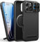 SIXBOX for iPhone 16 Pro Max Case with Screen Protector & Stand, Slide Camera Cover, Slim Thin, Compatible with MagSafe, Military Grade Drop Proof, Women Men Magnetic Case for iPhone 16 Pro Max, Black
