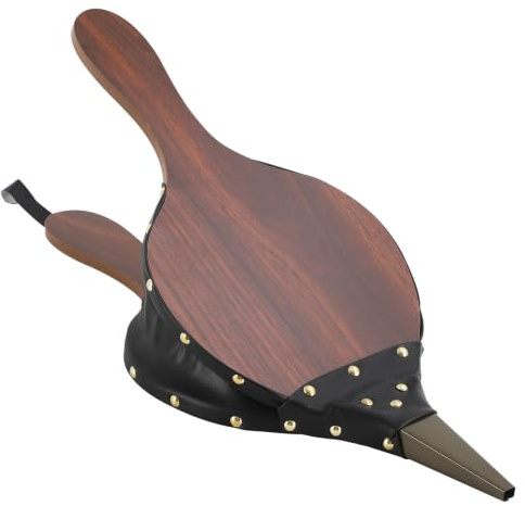 Gtongoko Fuelle de chimenea grande de 19 x 7.5 pulgadas para interiores y exteriores, camping, barbacoa, soplador de aire de madera, bomba de aire de mano, accesorios de herramientas de fuego con