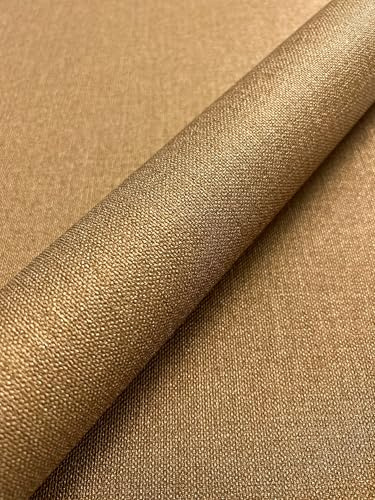 Newroom Vliestapete Gold Uni Metallic Tapete Wohnzimmer | goldener Schimmer, feine Leinenstruktur, glamouröser Art Déco Stil, einfarbige Wandtapete, Schlafzimmer Flur