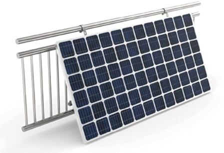Balkonkraftwerk Halterung Balkon für alle Solarpanel-Größen - Solarmodul Halterung aus robustem Aluminium - Balkonkraftwerk Befestigung verstellbarem Winkel 0 ° oder 15-30°