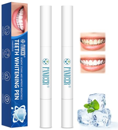2 Pezzi Penna Sbiancante Denti,Cura Sbiancamento de Denti,Rapido Sbiancamento dei Dentale,Rimuove le Macchie e Tartaro Superficiali,Kit Sbiancamento Dentale Professionale
