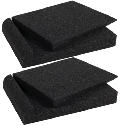 Subwoofer Isolation Pad, Studio Monitor Isolation Pads, 2Pcs 4 Inch Speaker Acoustic Foam High-Density Adjustable Angled Sound Pads