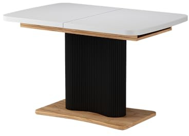 Vicco Esstisch Fenaro, Weiß/Goldkraft Eiche 120-160 x 80 cm | ausziehbar, mit Auszugsfunktion für variable Tischlängen
