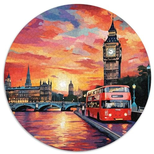 1000 Piece London Cityscape Game Puzzle for Adults Gifts Fun Challenging Home Decors Brainteasing Bell Tower Jigsaw Puzzle for Women Men Adult 1000pcs (67.5x67.5cm)