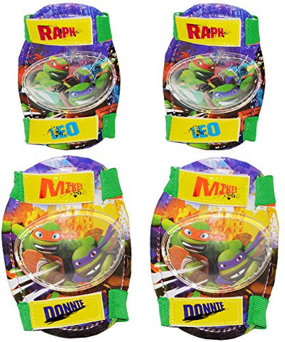 alles-meine.de GmbH 4 TLG. Set: Ninja Turtles - Knieschützer + Ellenbogenschützer - für Circa 5 bis 12 Jahre - für Kinder - Gelenkschützer Knieschoner/Protektor - Jungen - ..
