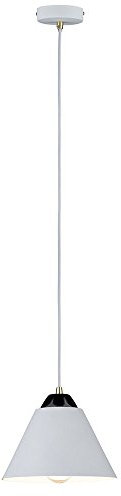 Paulmann 79606 Neordic Maiga Pendelleuchte max. 1x20W Hängelampe für E27 Lampen Deckenlampe Weiß matt/Schwarz 230V Metall/Marmor ohne Leuchtmittel