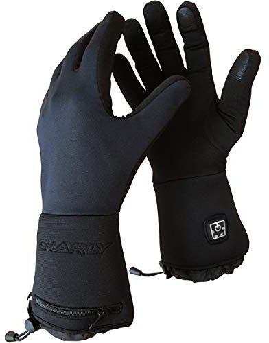 CHARLY Best of Air Fire Basic, Herren/Damen beheizbare Unterzieh-Handschuhe, Li-Ion-Akkus, Größe L