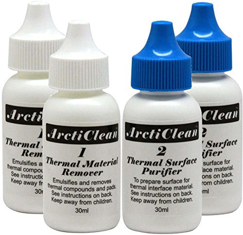 Arctic Silver Reinigungskit für Prozessorkühler (gesamt 120ml) - je 2 Tuben á 30mlThermal Material Remover undThermal Surface Purifier