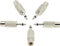 zdyCGTime Adaptador de Audio RCA a 3,5 mm,Adaptador de Conector Mono Macho a RCA Hembra de 2 Secciones de 3,5 mm.(5 Piezas)