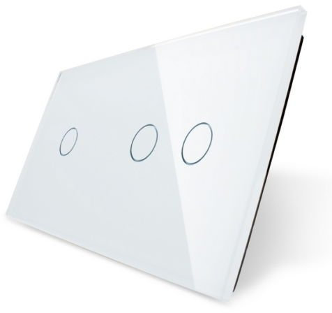 LIVOLO Interruttore della luce in vetro touch senza fili, interruttori, ecc. in bianco (solo telaio: VL-C7-C2/C1-11)