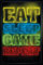 Close Up Gaming Poster Eat Sleep Game Repeat (66x96,5 cm) gerahmt in: Rahmen schwarz