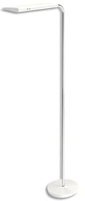 ALBA Stehleuchte, LED, weiß, wendbar, Metall und ABS, Höhe 185 cm, Kopf 44 x 20 cm, Sockel D31 cm