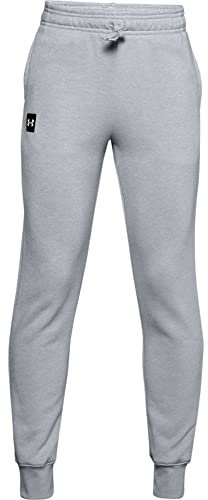 Ua Boys Ua Rival Fleece Joggers Mod Gray Light Heather / / Onyx White Yxs
