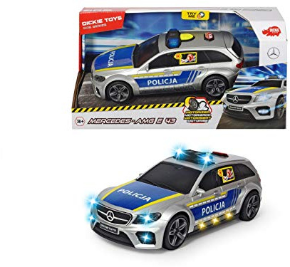 Dickie 203716018026 SOS Mercedes-AMG E43 Polizeiauto, 30 cm, polnische Ausführung, ab 3 Jahren