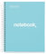 Miquelrius - Notizbuch A5 Notebook Emotions, 120 Blatt 90 g/m², Raster 5 x 5 mm, 5 Farbige Streifen, Mikroperforierte Spirale, Extra fester Einband, 2 Löcher, Farbe Himmelblau