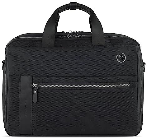 bugatti Nero Businesstasche mit 15“ Laptopfach, Herren- Aktentasche, Schwarz