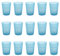 Engelland - 15 x Plastikbecher, Trinkbecher, Hell-Blau, Frostoptik, 400 ml, Eichstrich, bruchfest, stapelbar, Mehrweg, Kunststoff, wiederverwendbar, Party-Becher, Trink-Glas