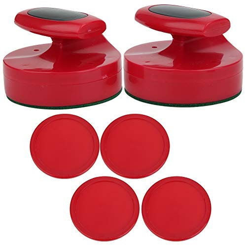 Keenso Tischhockeyspiel-Drücker, 2 Stück 94mm Große Air-Tischhockeyspiel-Drücker mit 4 Pucks Hockey Percussion-Gerätezubehör