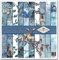 ITD Collection - Scrapbooking package 12 x 12 inches, scrapbooking paper, decorative paper, decoupage, card making, paper size - 310 x 320 mm (Christmas in blue, SLS-019), Mittel