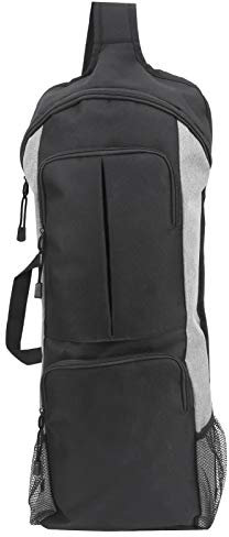 RiToEasysports Yogatasche Dunkler und Grauer multifunktionaler übergroßer Yogamattenrucksack mit Mesh-Seitentaschen und Reißverschlusstaschen vorne Yoga Rucksack Yoga Zubehör