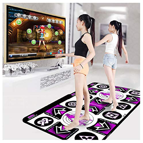 XIMIN Doppelbenutzer Tanzmatte, kabellose rutschfeste Tänzer Step Pads Bodentanzmatte mit 150 Spielen und AUX Musik, Plug & Play, Sense Spiel für PC TV Yoga, Erwachsene Kinder (Ohne Akku)