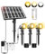 MEIHUA 3 in 1 Solar Spotlights Outdoor Landscape Garden Lights IP66 Waterproof Solar-Powered Spike Fence Lights 2700K/4000K/6500K with Remote for Garden Pathway Yard Patio Lawn Decoration