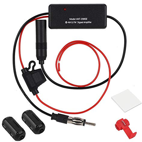 F73S Autoradio Antennenverstärker 12V – FM/AM Signalverstärker mit Hoher Verstärkung und Geringem Rauschen – Auto Antennensignal Booster für Verbesserte Empfangsqualität