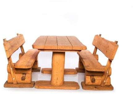 Mega Holz Bank Rustikal Farbe pinie 120 cm