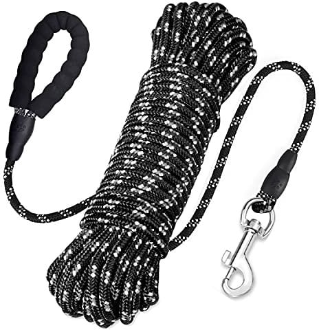 Dog Training Leads,Reflective Long Line Dog Lead,Training Lead for Dogs with Comfortable Handle for Hiking,Camping,Walking