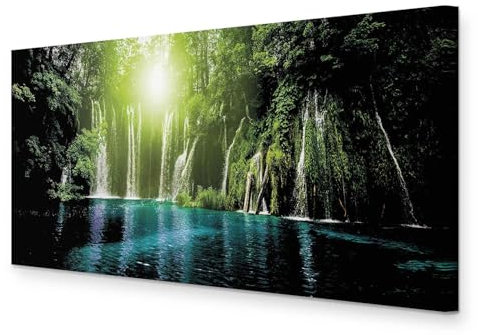 murando Wandbild Mega XXXL Wasserfall Einteiliger XXL-Format Kunstdruck zur Selbstmontage Leinwandbilder moderne Bilder DIY Wanddekoration Wohnung Deko Natur c-B-0166-ak-h