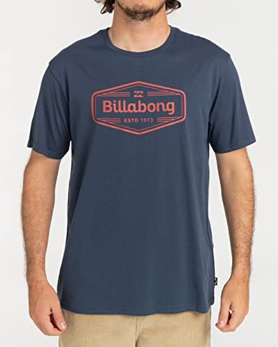 BILLABONG Mens Trademark T-Shirt, Denim, L EU