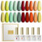 ROSALIND UV Nagellack Shellac Nagellack 10PCS Farbgel Color Nail Gel, Rot Gelb Grün Semi Permanent Nägel Shellac Set Salon/Home Nagelpolnischer Kit 6ML Valentinstag