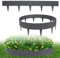 LARS360 Lot de 10 bordures de pelouse de 10 m avec 10 éléments de 100 cm - Plastique flexible - Design rotin - Bordure de parterre - Bordure de pelouse - Palissade de jardin - Anthracite