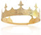 Krone Haarschmuck Royal King Diadem Herren Metall Große Tiaras für Halloween-Kostüm, Gold