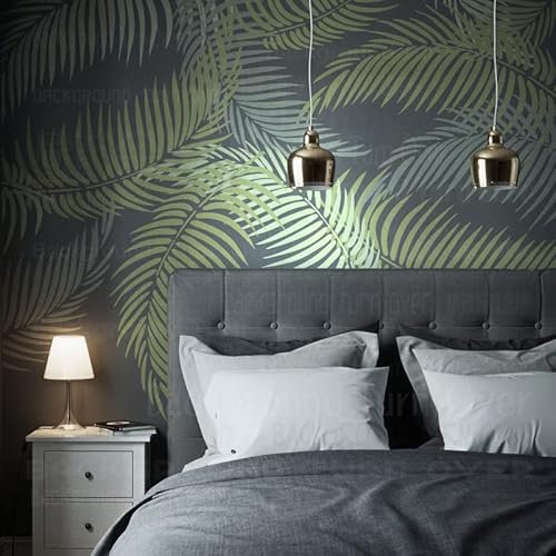 壁涂鸥 BackgroundTurnOver 70cm Leaf Tropical Summer Jungle Wandschablone Wiederverwendbare Schablonen Dekor Möbel Malen Große Dekoration Rahmen Die Samen Fliesen Vorlagen Zu Mandala Muster Wand