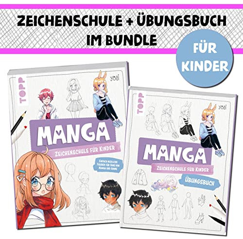 Kinder zeichnen Manga Paket. Der perfekte Start in die Welt des Manga-Zeichnens für Kinder