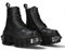 New Rock Stivali Unisex Suola TANK con cerniera Colore Nero pelle/Unisex Black Boots Leather Zip M.WALL083C-S4, Nero , 42 EU