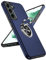 LeYi for Samsung Galaxy S22 Case: Samsung Galaxy S 22 Phone Case 5G Cover Built-in Ring Holder Magnetic Shockproof Lightweight Silicone Hybrid Case Blue