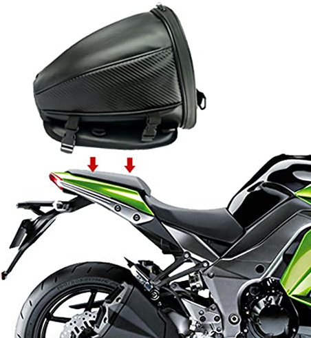 BIGFOX Bolso Trasero de Motocicleta,Impermeable Bolsa para Motos con Cremallera y Compartimento para Depósito de Cascos y Equipajes