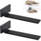 MLOQI 2 Pezzi Staffe per Mensole Pesanti Industrial, Reggimensola Legno, Reggi Mensola da Muro, Staffe a L, 5 mm di Spessore con Viti (30 cm)