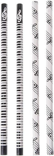 DPWOUM 4 x Musiknoten-Bleistifte HB-Standard-Bleistift, Musik-Schreibwaren, Klaviernoten, Studenten, Geschenk, langlebig und nützlich, schönes Design, Bleistifte und Schreibzubehör
