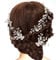 Naler 3Pcs Bridal Crystal Rhinestone Flower Silver Vintage Hair Vine Headpiece set for Festival, Special Holiday, Halloween Wedding Long Hair Jewelry Bridal Hair Accessories for Bride
