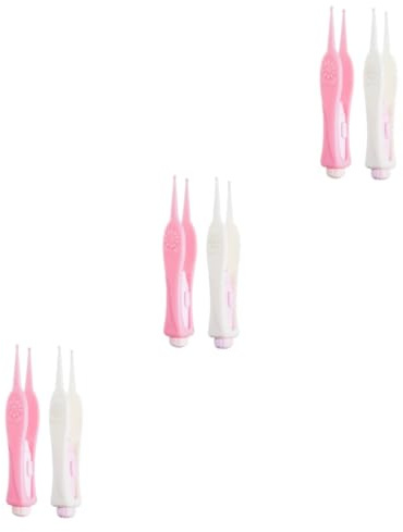 Toyvian 6stücke Led Ohrreiniger Für Kleinkinder Flexible Kunststoff-ohrspitzen Mit Sichtbarem Licht Sicherer Ohrenschmalz-entferner Weiß