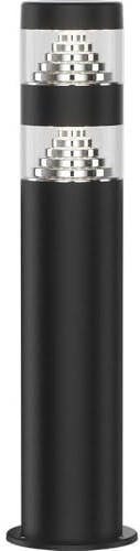 Arum Borne de Jardin LED Extérieure NORA 40 cm – Puissante 9W (Eq. 80W) / 1000 Lumens – Acier Inoxydable Noir Mat – Étanche IP44 – Lumière Blanc Neutre 4000K – Éclairage Allée & Terrasse (230V)